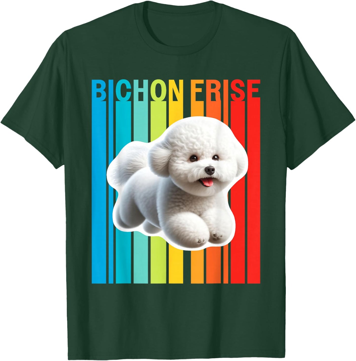 Colorful Bichon Frise T-Shirt - T-Shirt | Forest