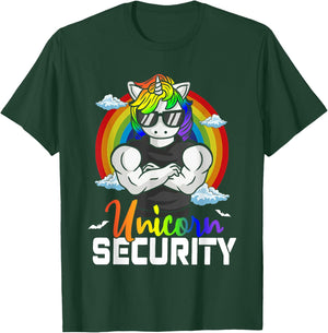 Halloween Costume Unicorn Security Matching Family T-Shirt - T-Shirt | Forest