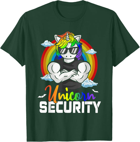 Halloween Costume Unicorn Security Matching Family T-Shirt - T-Shirt | Forest