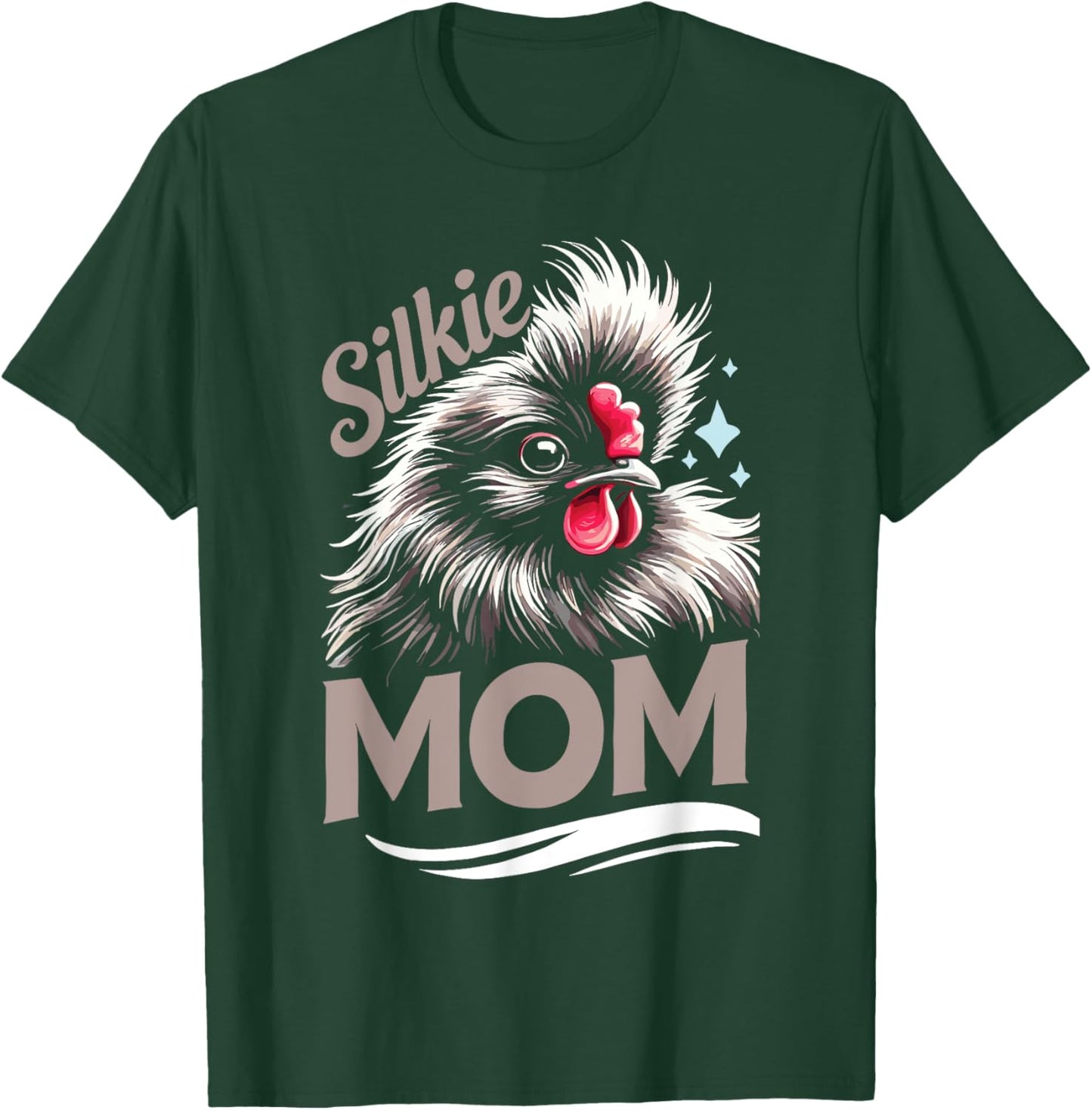 Silky Chicken Lovers Silkie Mom Silkie Chicken Farmer T-Shirt - T-Shirt | Forest