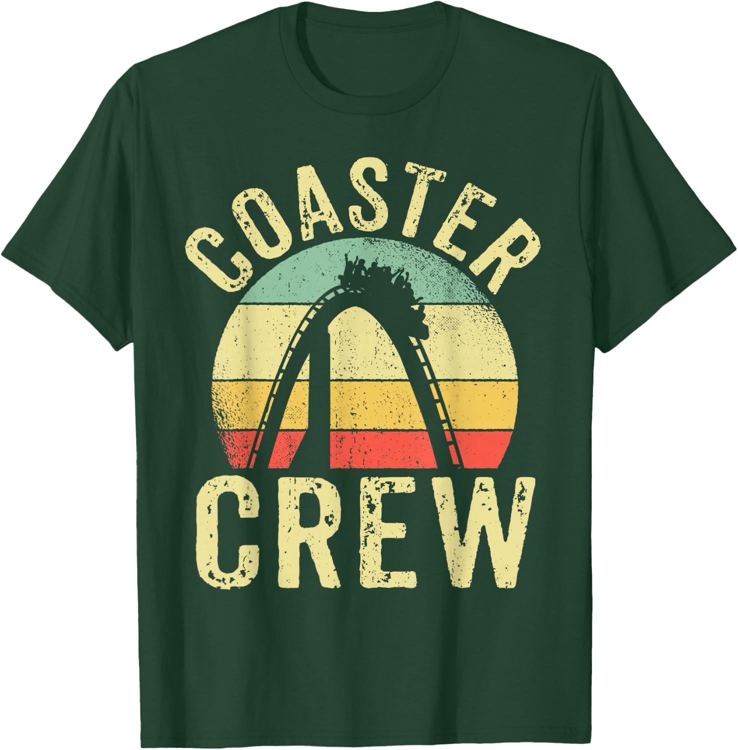 Vintage Rollercoaster Crew I Family Roller Coaster T-Shirt - T-Shirt | Forest