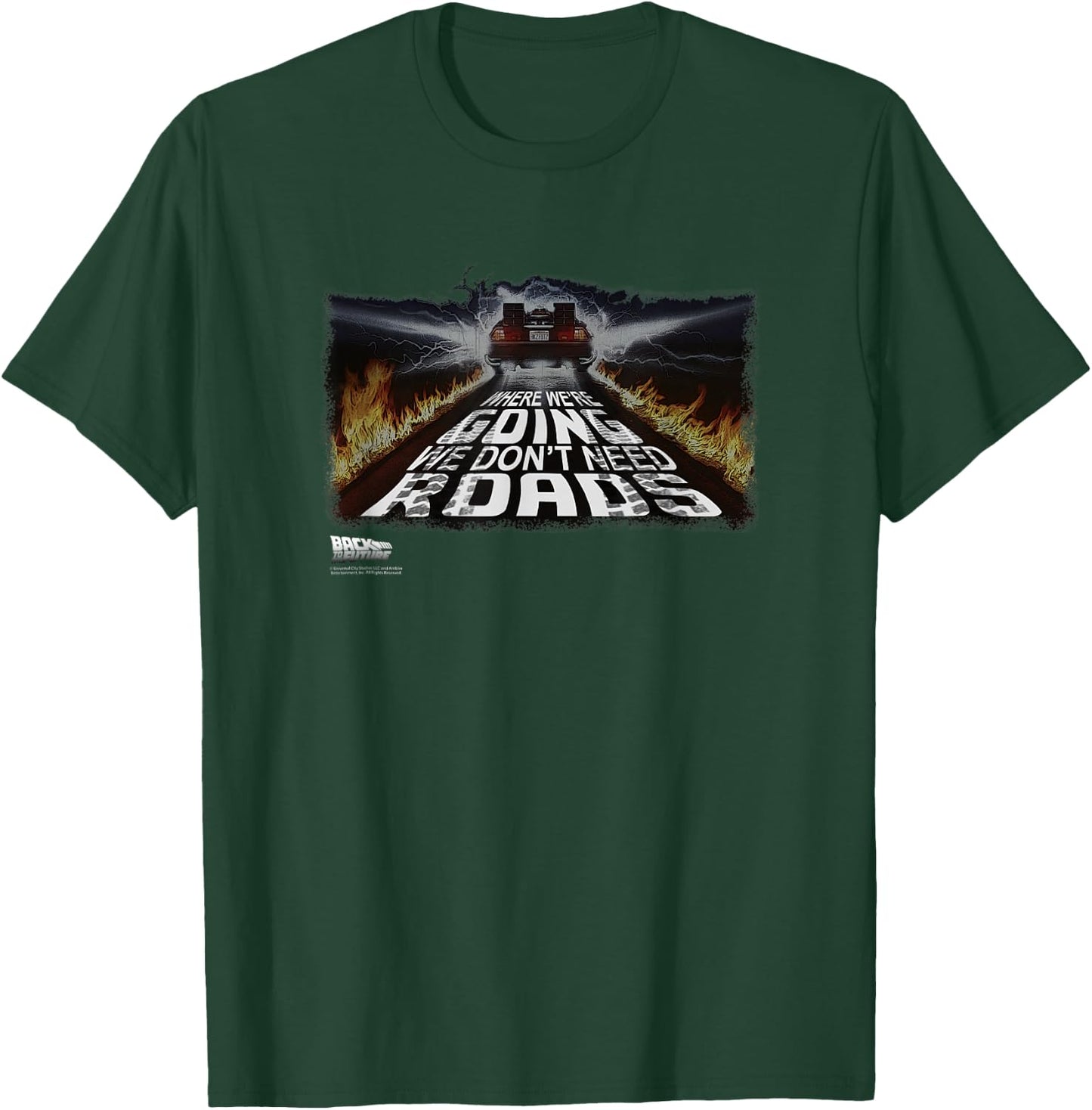 Back To The Future We Don't Need Roads DeLorean T-Shirt - T-Shirt | Forest