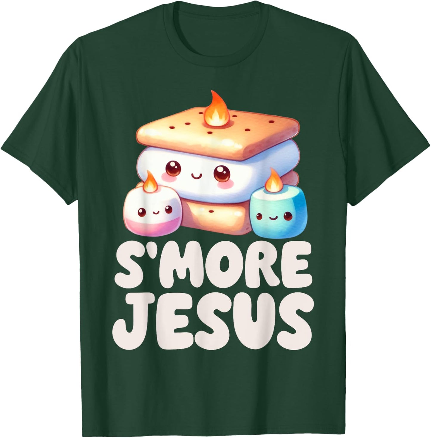 Smore Jesus Kawaii S'more Christian Funny Pun Religious T-Shirt - T-Shirt | Forest