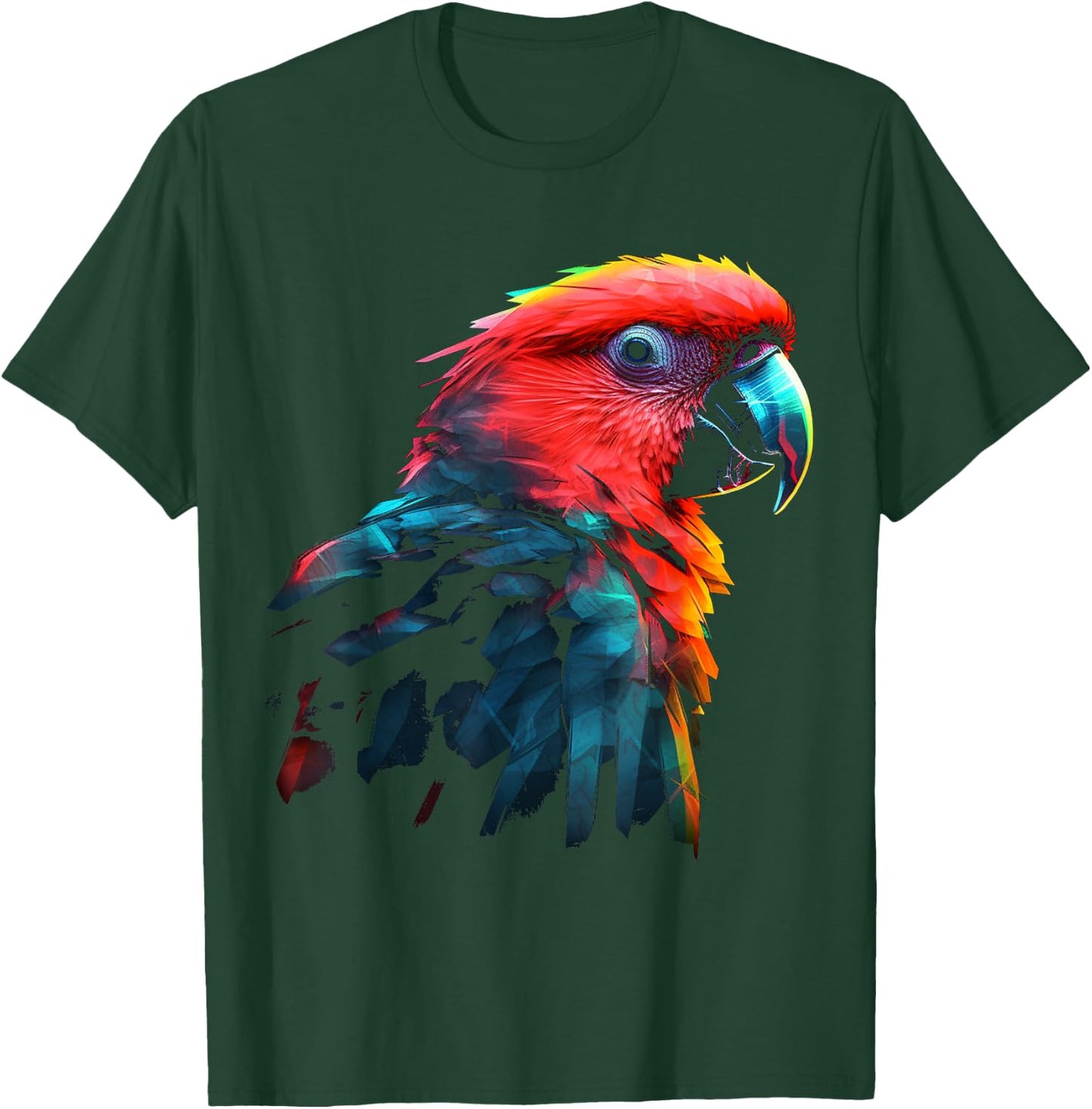 Parrot Art - Animal Bird Parrot T-Shirt - T-Shirt | Forest