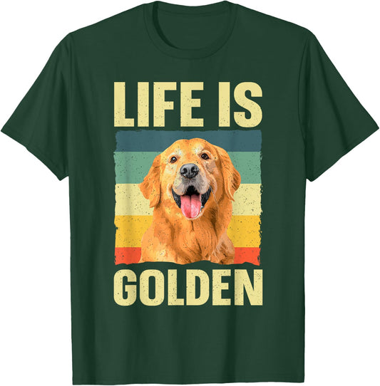 Golden Retriever Design Women Golden Retriever Lover T-Shirt - T-Shirt | Forest