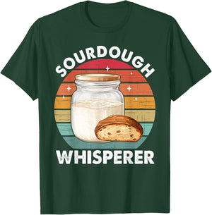 Sourdough Whisperer Retro Sourdough Bread Baker Fermentation T-Shirt - T-Shirt | Forest
