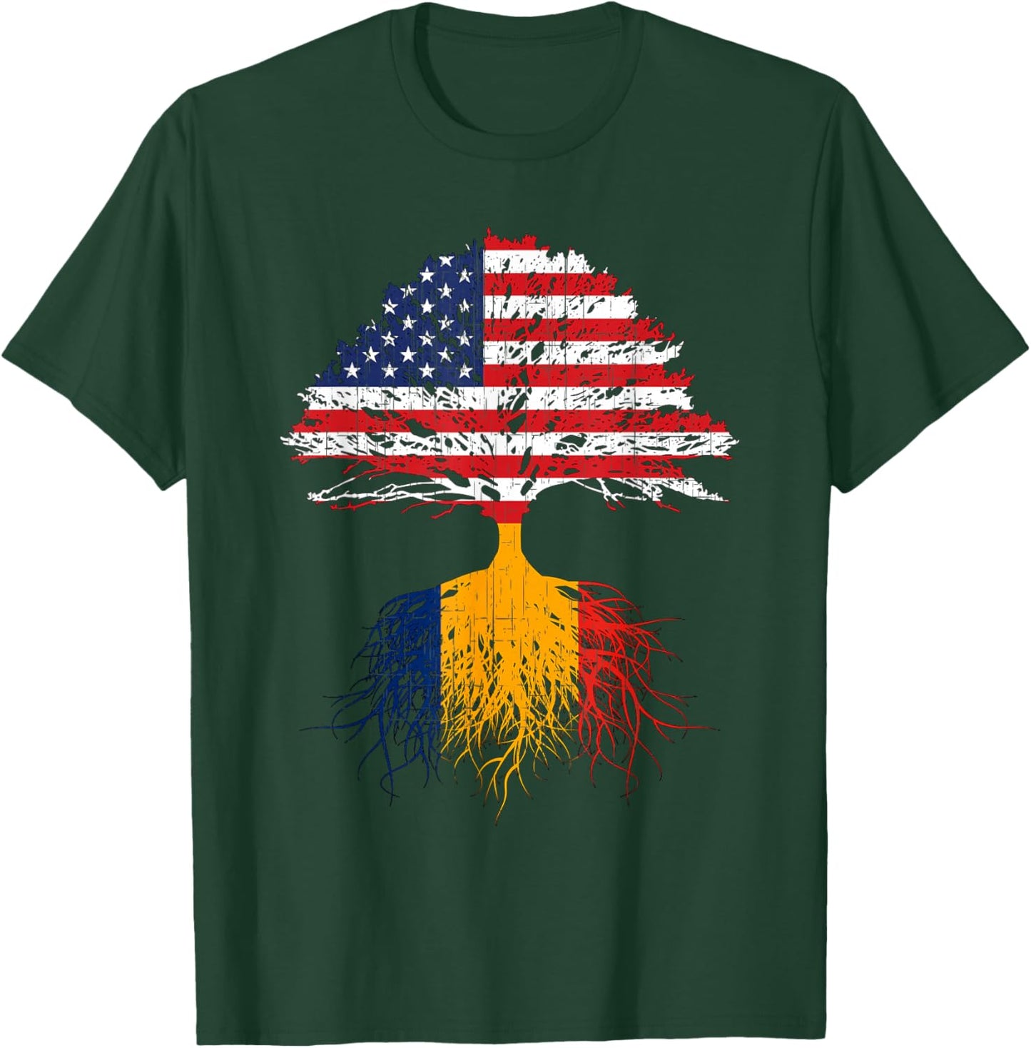 Romanian Roots American Grown Romania Shirt Women T-Shirt - T-Shirt | Forest