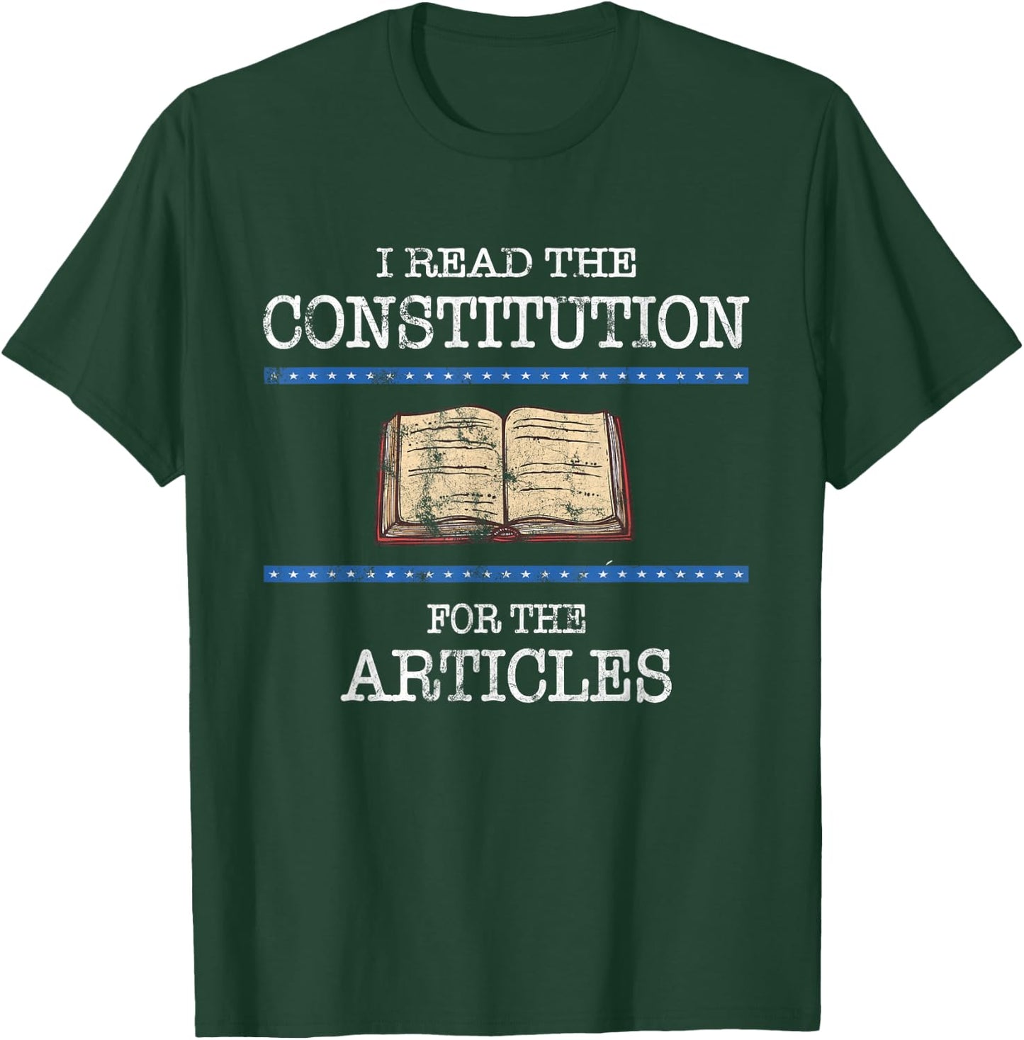 History Teachers Read The Constitution Distressed Funny T-Shirt - T-Shirt | Forest