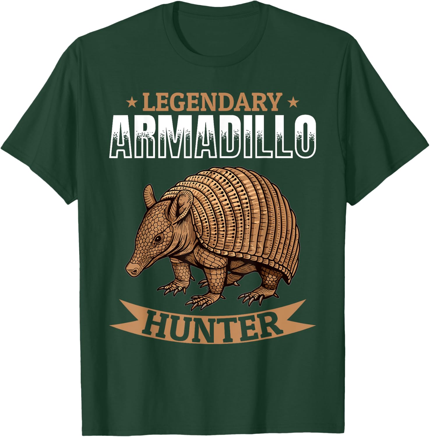 Funny Armadillo Animal Legendary Armadillo Hunter T-Shirt - T-Shirt | Forest