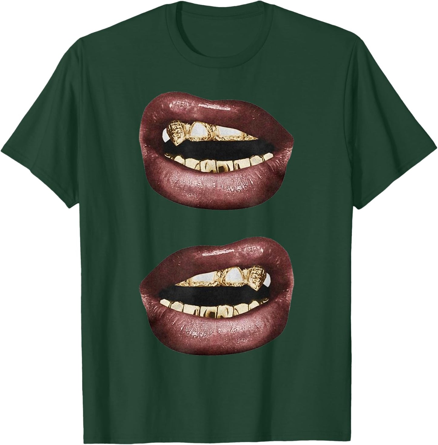 Grillz Jewelry Grills Fashion Mouth Nails Y2KK Lips T-Shirt - T-Shirt | Forest