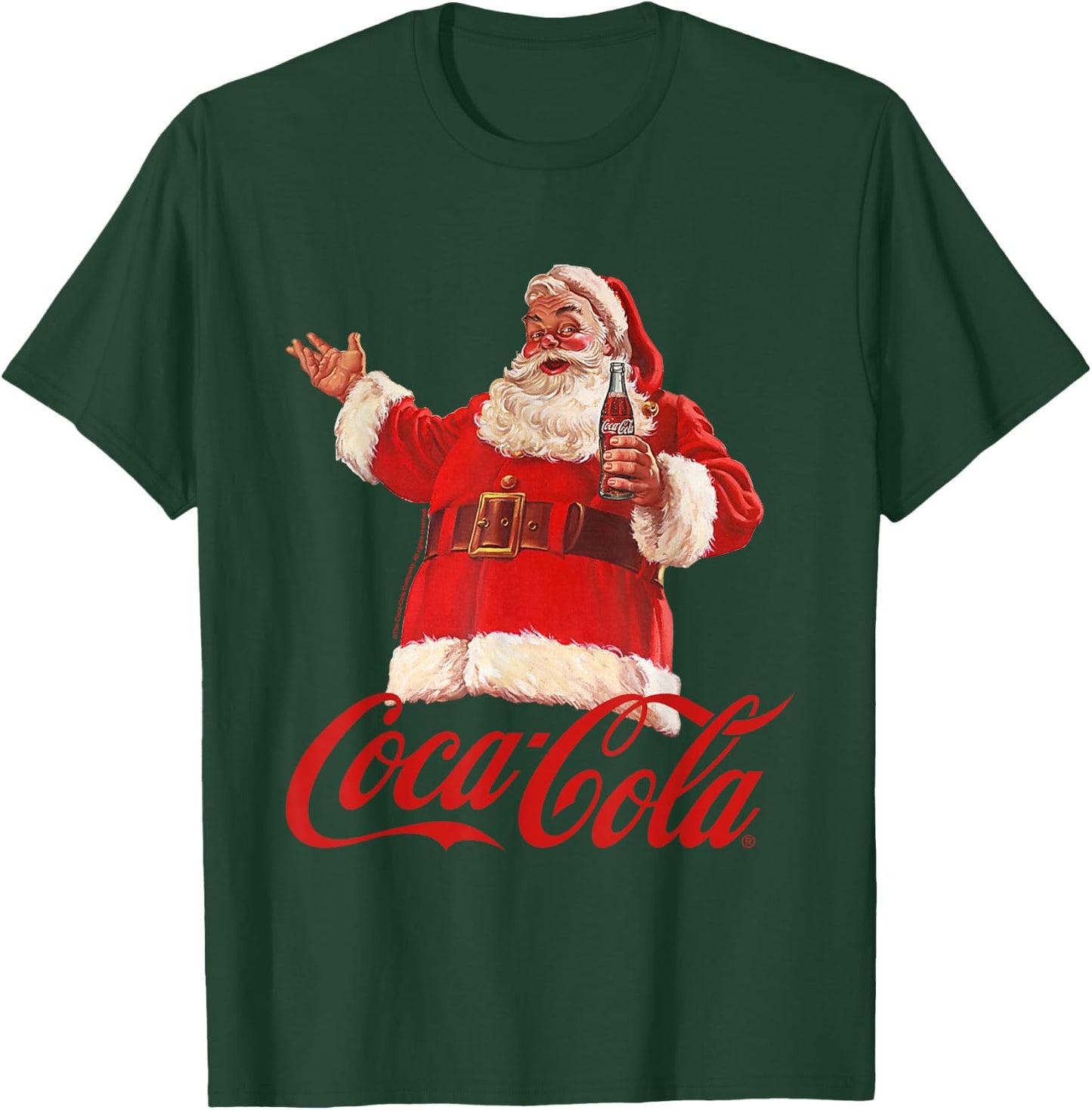 Coca Cola Christmas Santa Bottle T-Shirt - T-Shirt | Forest