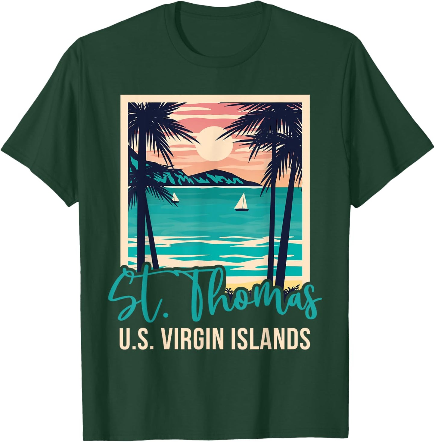 St. Thomas US Virgin Islands Vacation Souvenir T-Shirt - T-Shirt | Forest