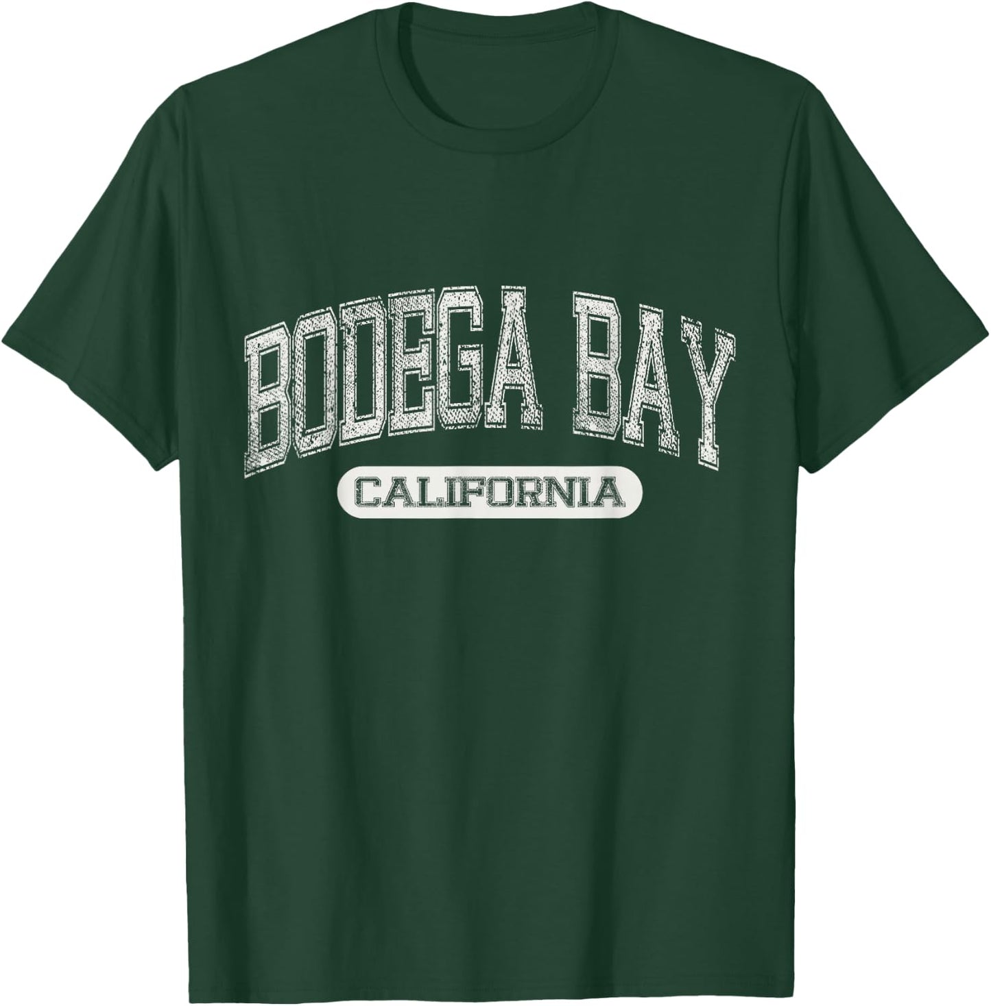 Vintage Bodega Bay CALIFORNIA Retro Distressed Cali Souvenir T-Shirt - T-Shirt | Forest