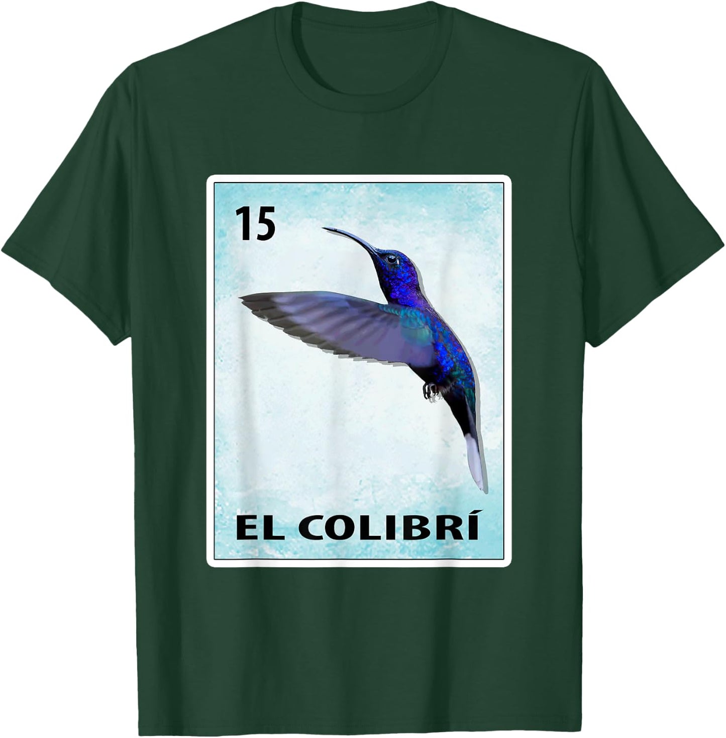 El Colibri Mexican Hummingbird Cards T-Shirt - T-Shirt | Forest