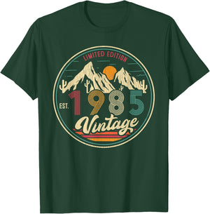 Est Vintage 1985 38 Year Old Gifts 38th Birthday Men Women T-Shirt - T-Shirt | Forest