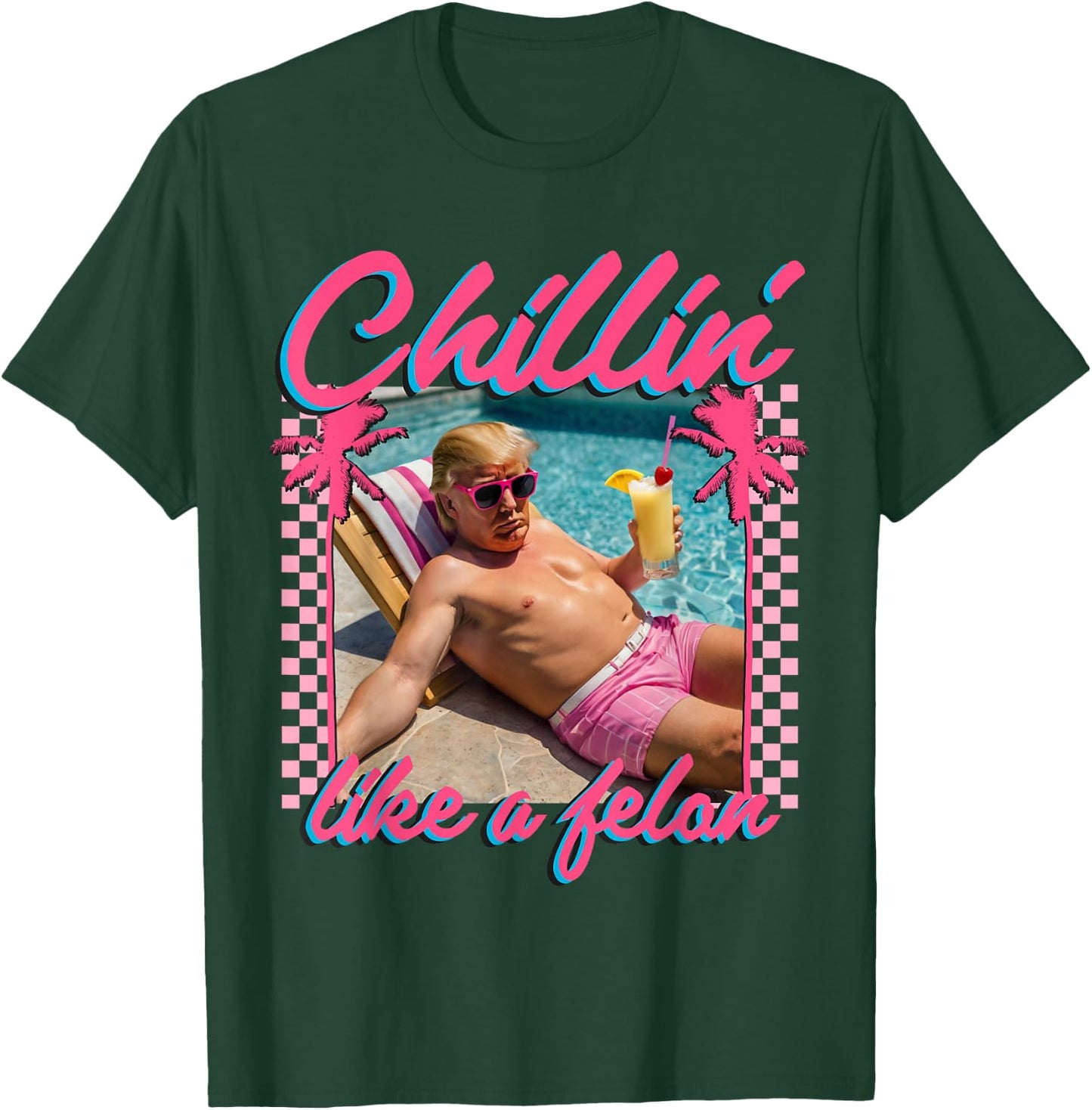 Trump Shirt Funny Chillin Like A Felon Trump 2024 T-Shirt - T-Shirt | Forest
