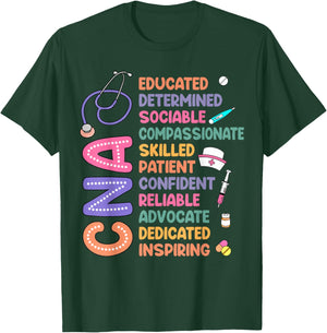 Groovy Nursing CNA Nurse Week Certified Nursing Assistant T-Shirt - T-Shirt | Forest