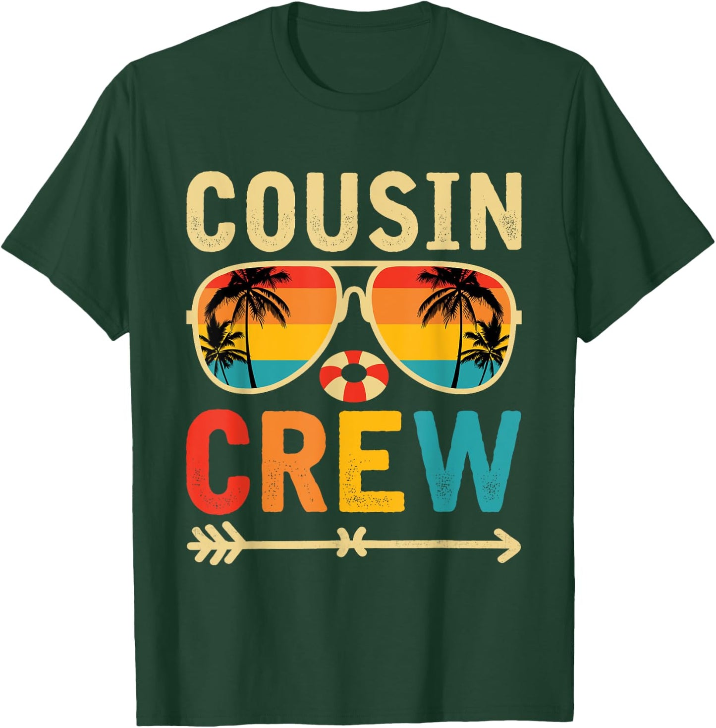 Cousin crew 2025 Summer Vacation Beach Family Trips Matching Women Girls Kids T-Shirt - T-Shirt | Forest