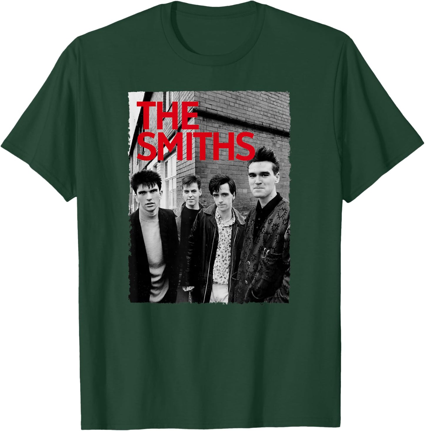 The Smiths Red Text Band Photo Shoot by Stephen Wright T-Shirt - T-Shirt | Forest