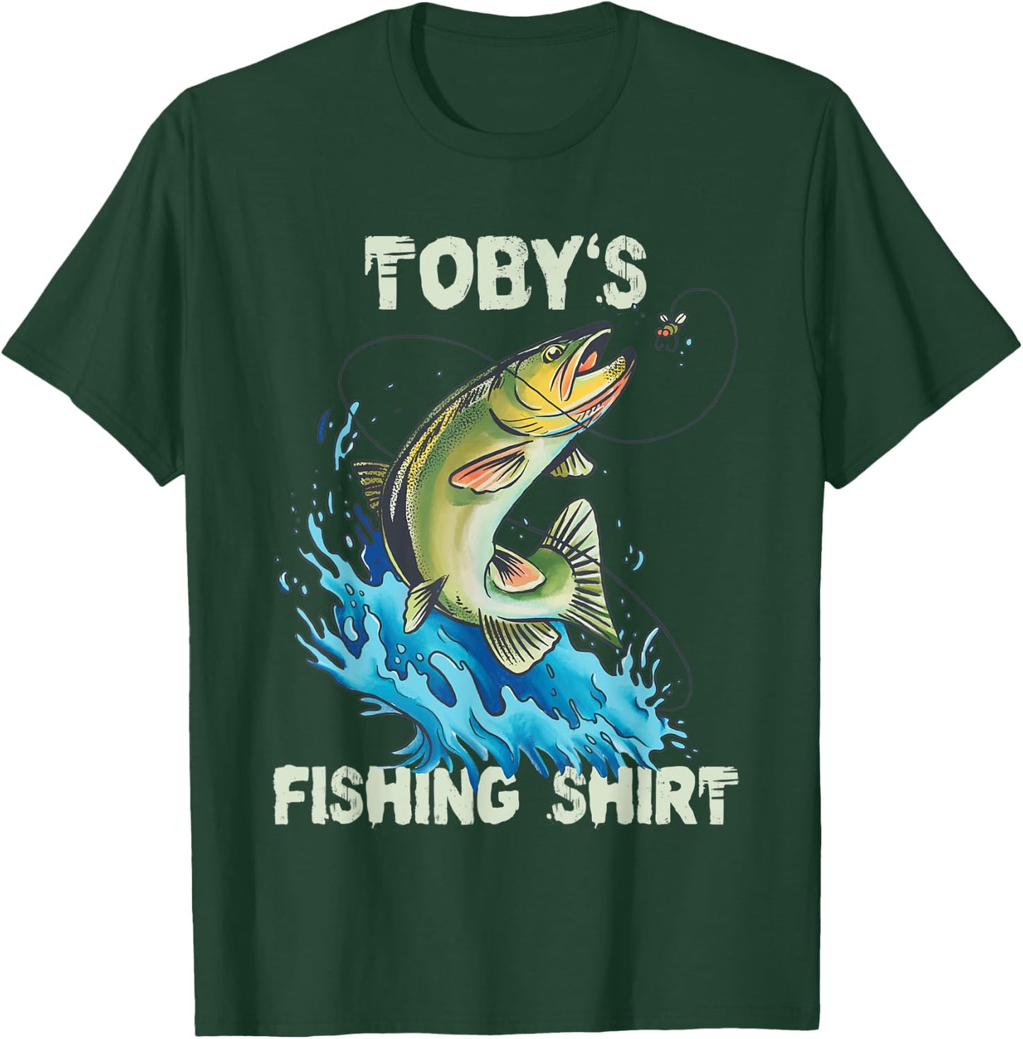 Toby's Fishing Shirt - Personalized Fishing T-Shirt - T-Shirt | Forest