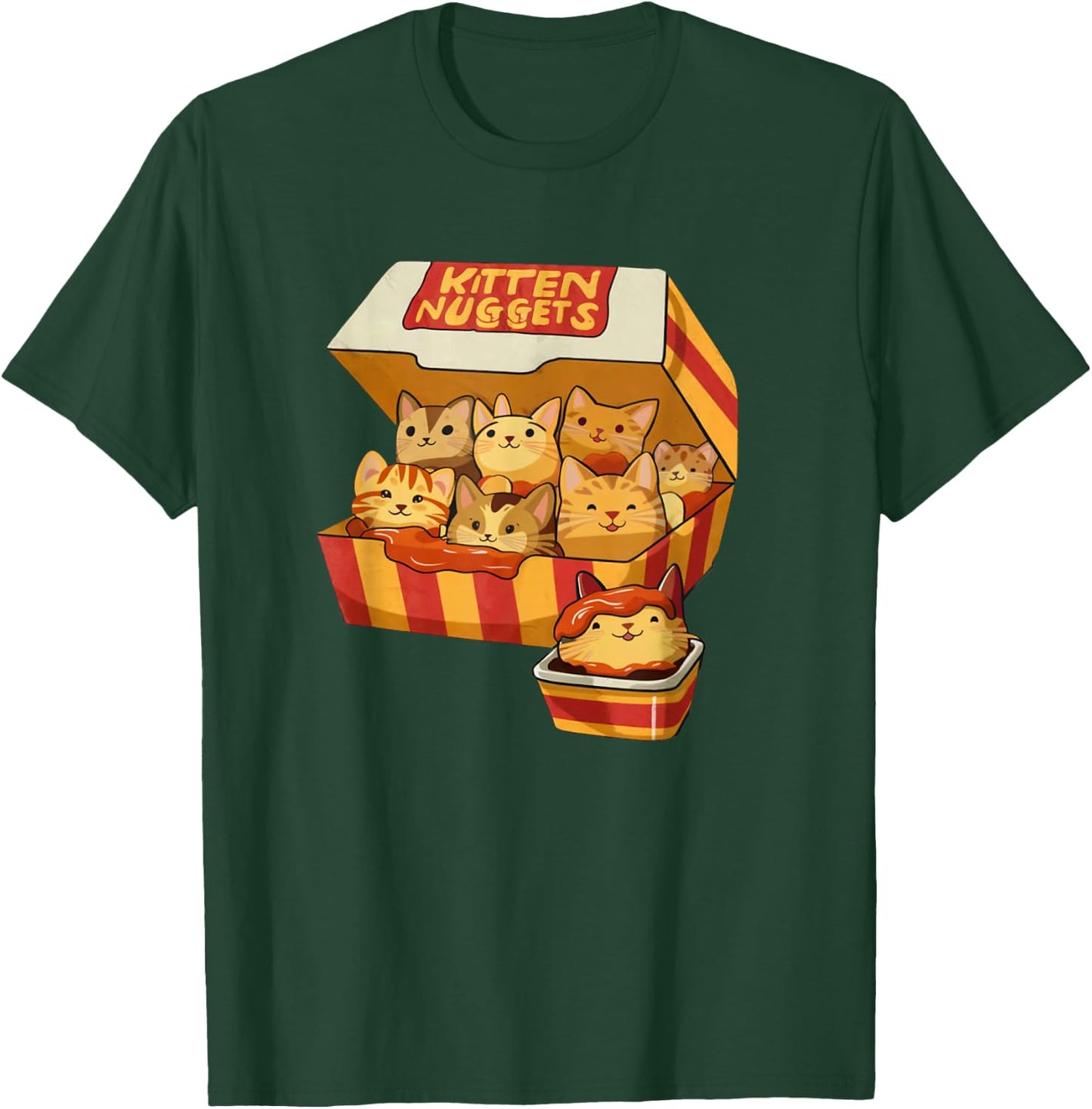 Kitten Nuggets Funny Cat Lover Pun T-Shirt - T-Shirt | Forest