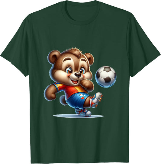 Cute Soccer Player Bear T-Shirt - T-Shirt | Forest