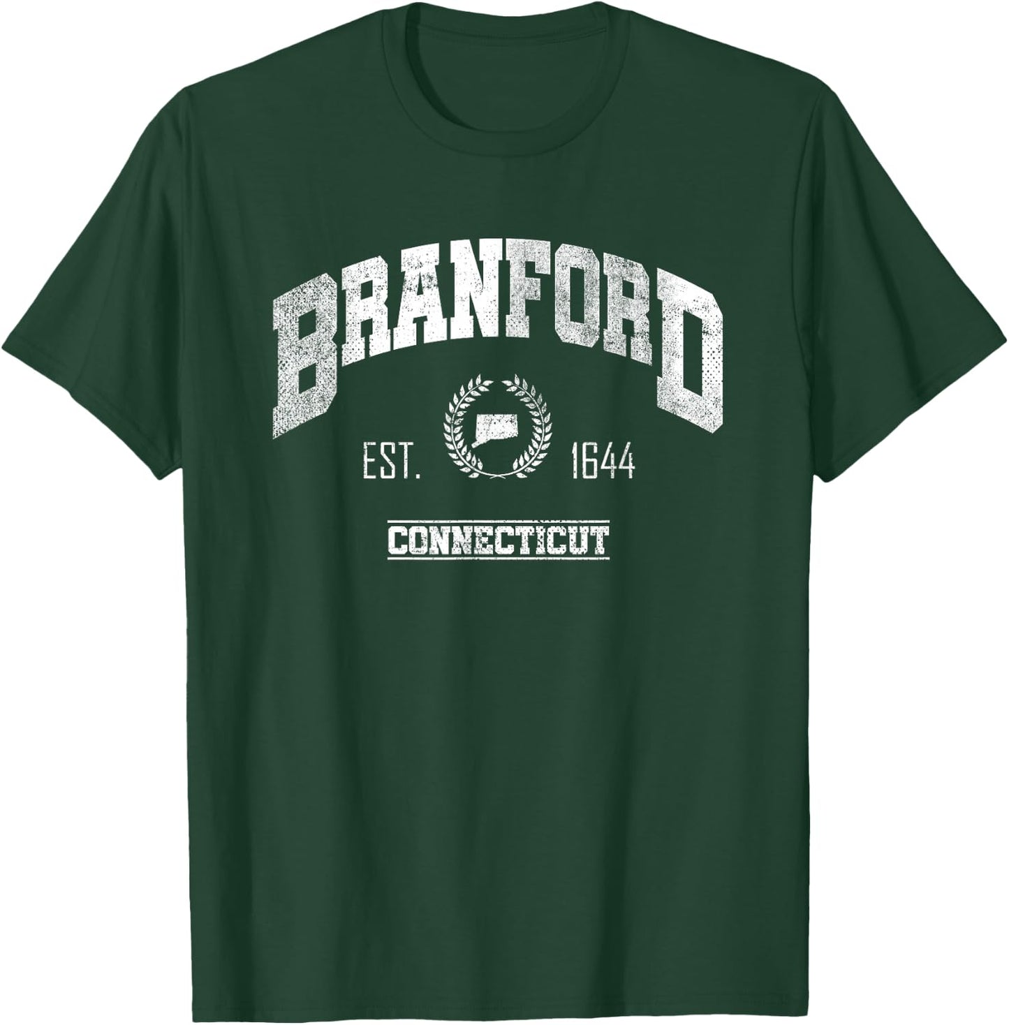 Branford CT | Connecticut | Vintage Throwback T-Shirt - T-Shirt | Forest