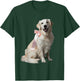 English Cream Golden Retriever Puppy Pink Bow Clean Girl T-Shirt - T-Shirt | Forest