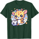 Giraffe Soccer Player Kicking Soccer Ball Cute Girls Graphic T-Shirt - T-Shirt | Forest