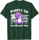 Dabbing Dinosaur Purple Up for Military Kids Military Child T-Shirt - T-Shirt | Forest