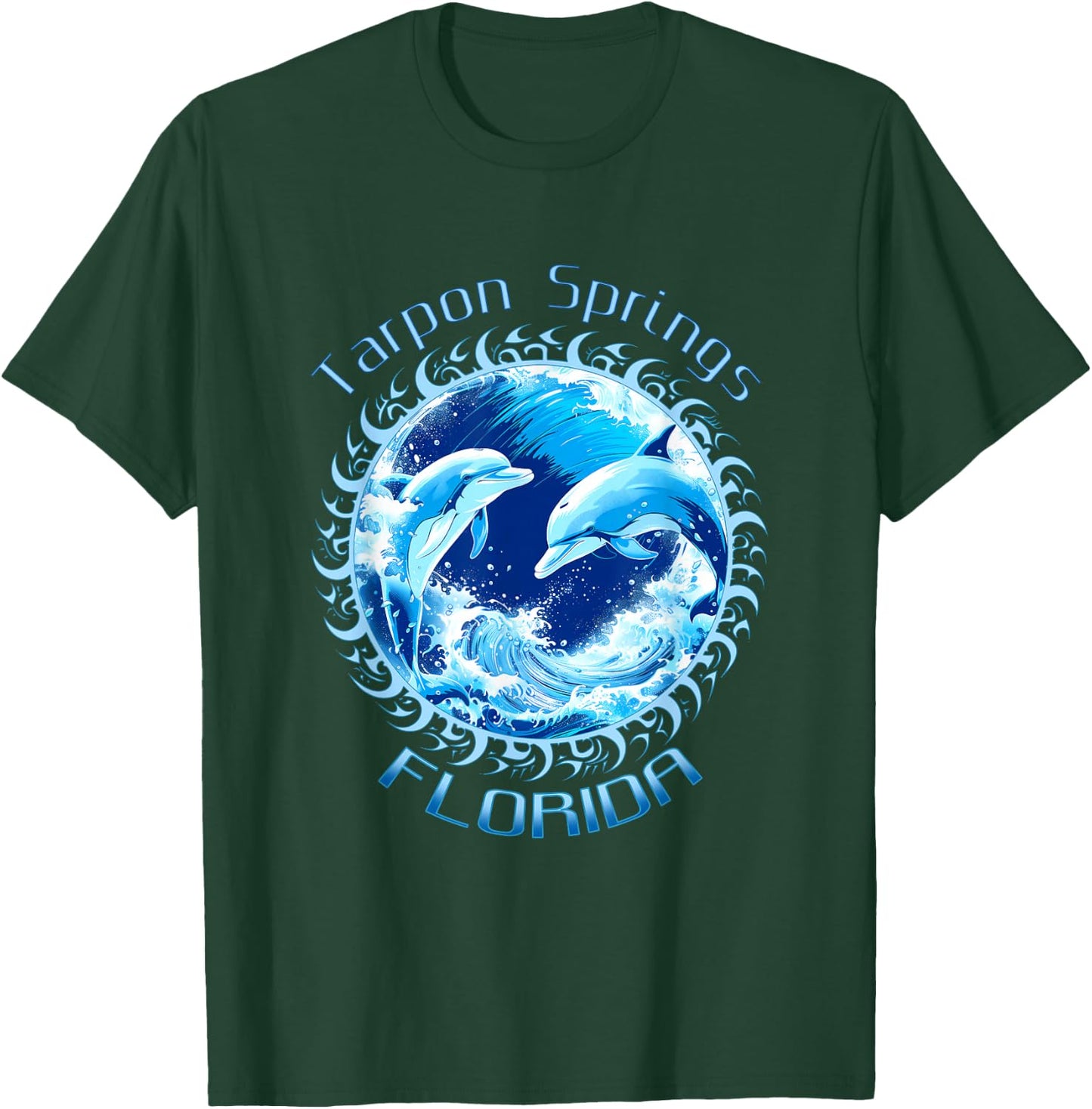 Cute Ocean Dolphin Lovers Tarpon Springs Florida Vacation T-Shirt - T-Shirt | Forest