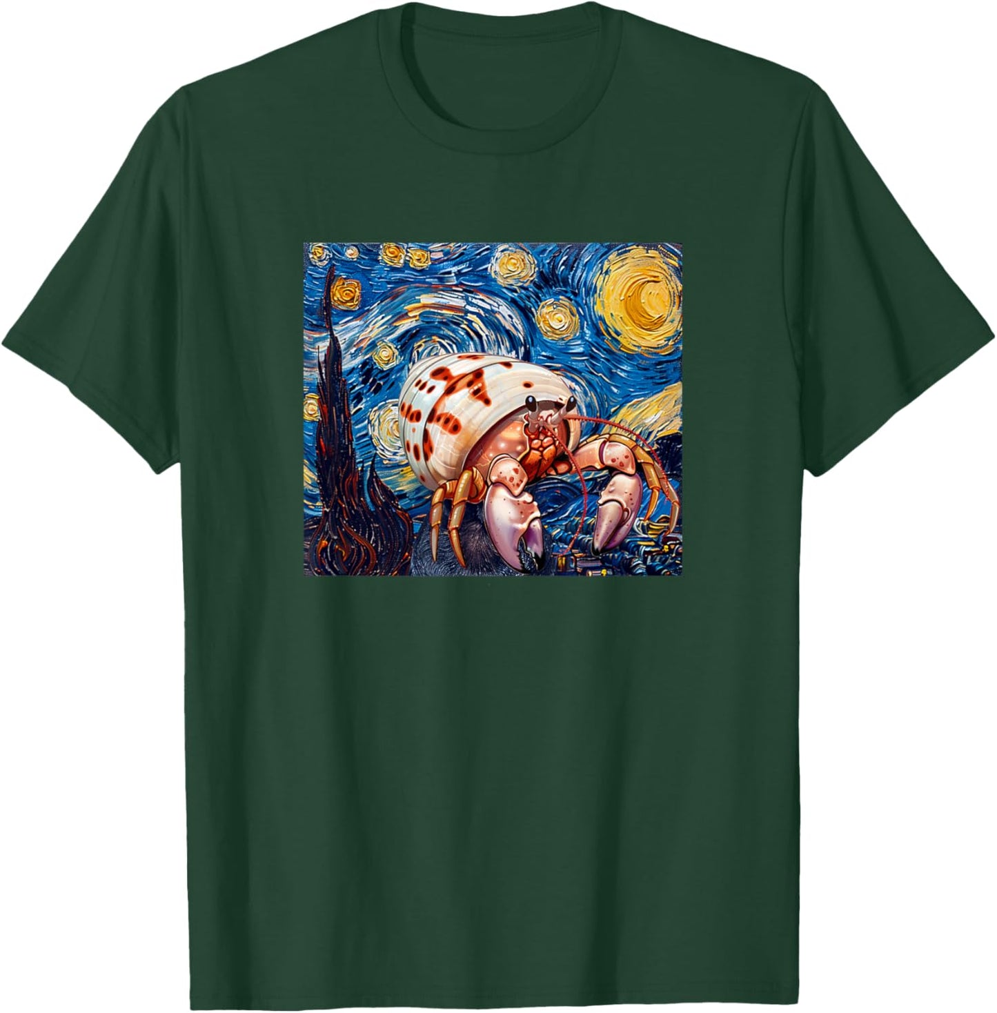 Starry Night Pet Hermit Crab Lover T-Shirt - T-Shirt | Forest