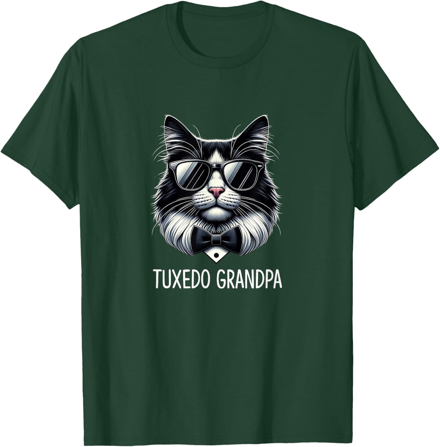 Tuxedo Grandpa - Tuxedo Cat T-Shirt - T-Shirt | Forest