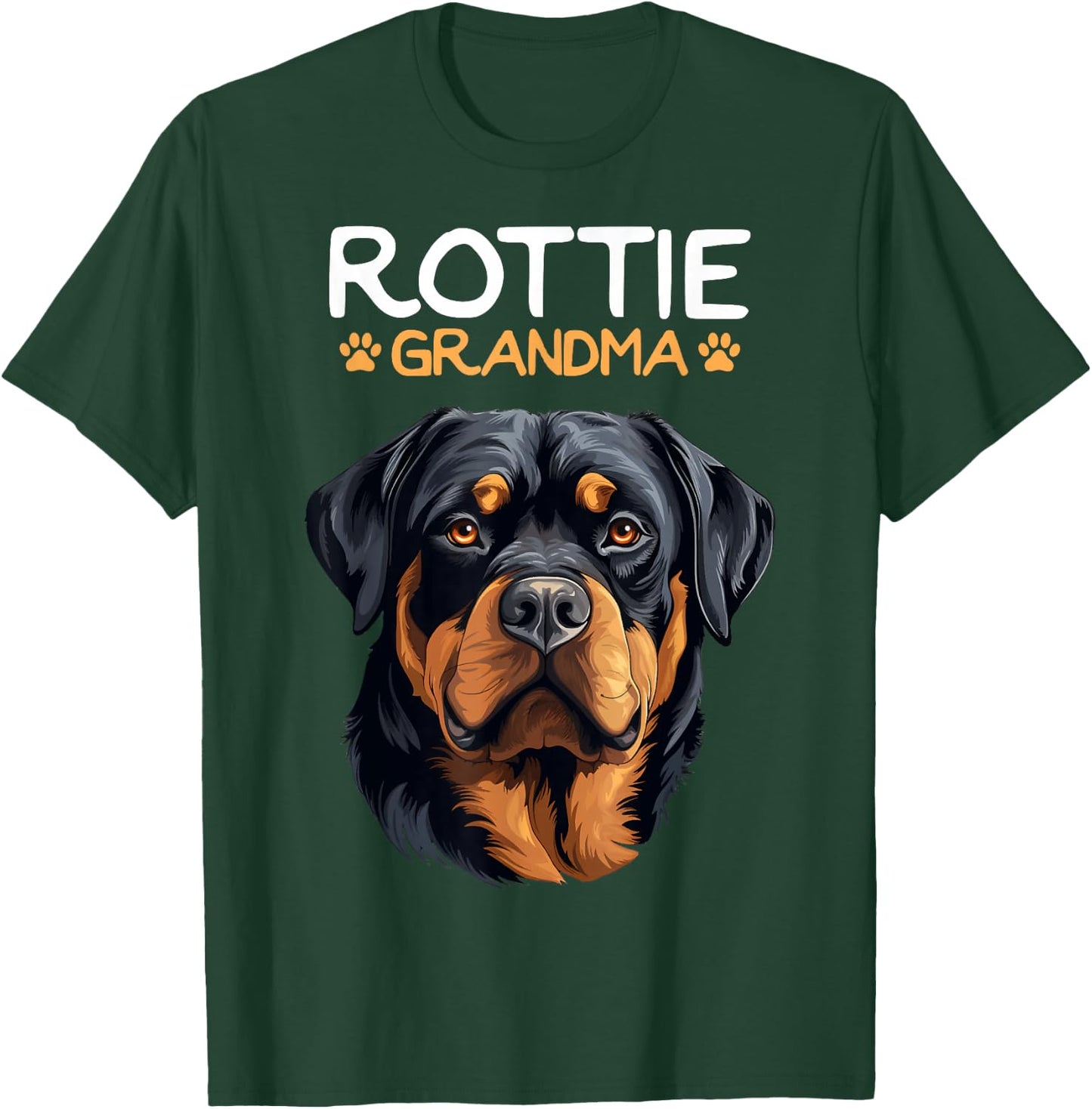 Rottweiler Mom Apparel & Gift Ideas Girls Women Rottie Grandma Rottweiler Dog T-Shirt - T-Shirt | Forest