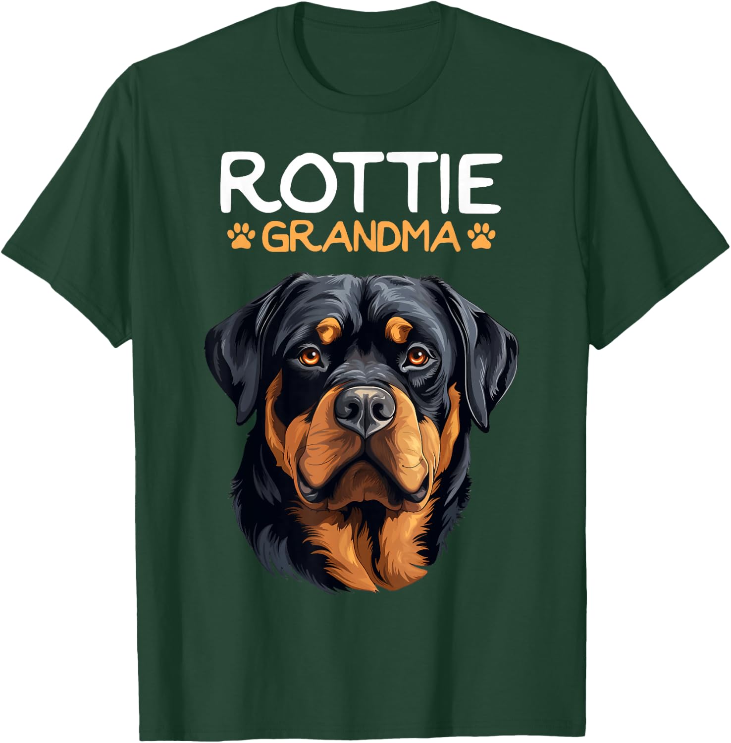 Rottweiler Mom Apparel & Gift Ideas Girls Women Rottie Grandma Rottweiler Dog T-Shirt - T-Shirt | Forest