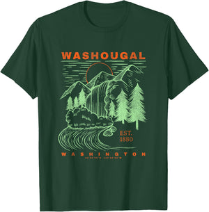 Washougal Washington Cool Travel Souvenir Rustic Washougal T-Shirt - T-Shirt | Forest