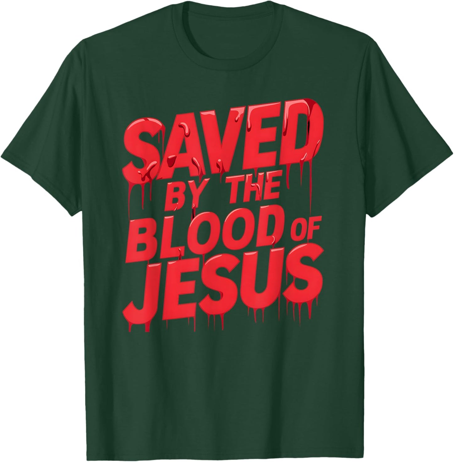 Christerest: Save By The Blood Jesus Christ Christian T-Shirt - T-Shirt | Forest