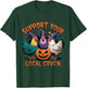 Support Your Local Coven Funny Halloween Witch Chicken T-Shirt - T-Shirt | Forest