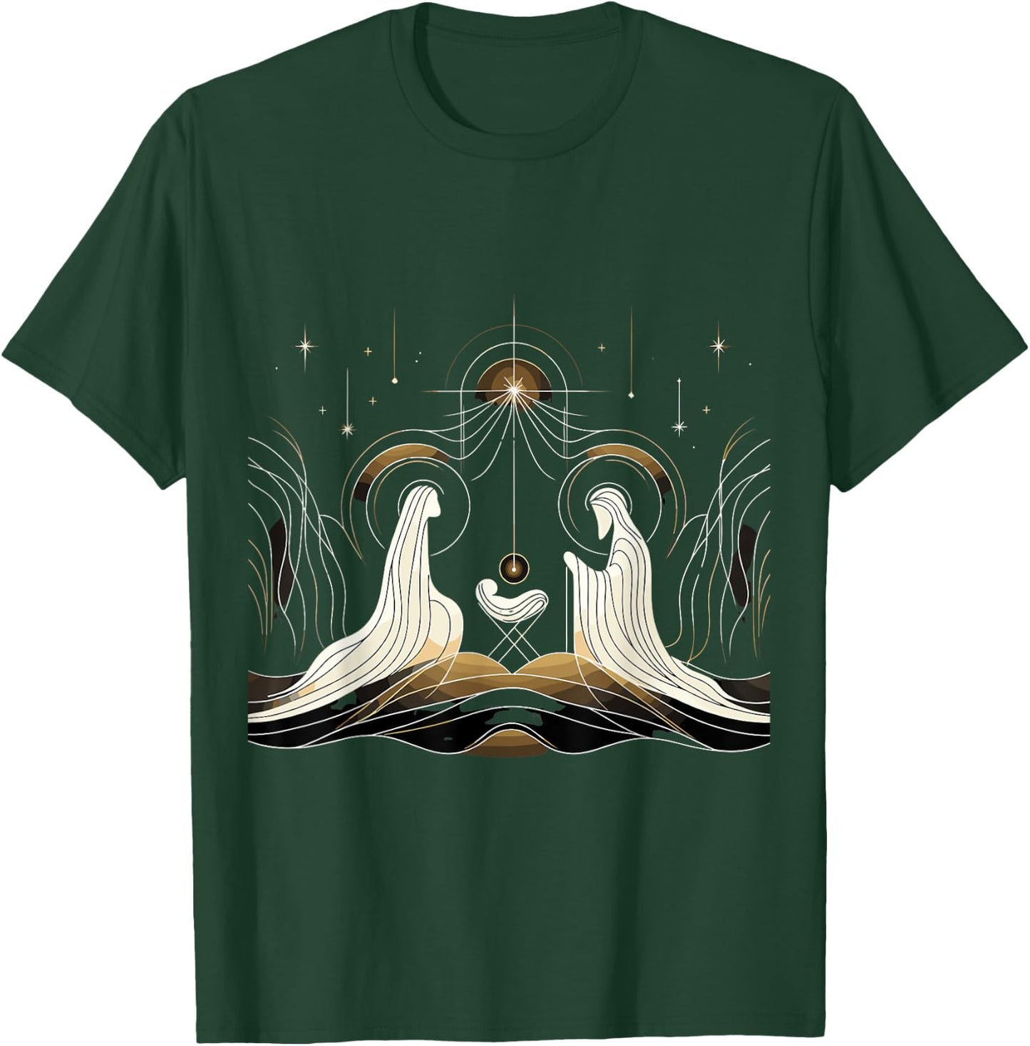 Minimalist Nativity Scene - Christmas Art T-Shirt - T-Shirt | Forest
