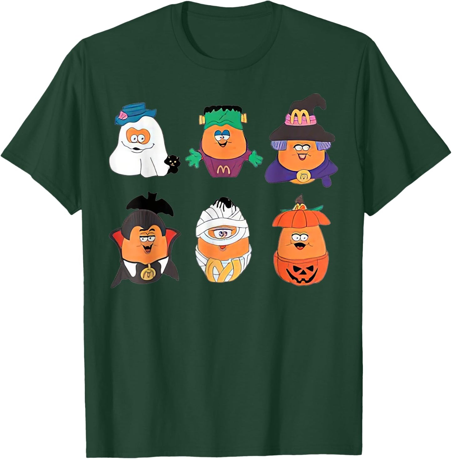 Chicken Nugget Halloween Retro 90S Pumpkin Boo T-Shirt - T-Shirt | Forest