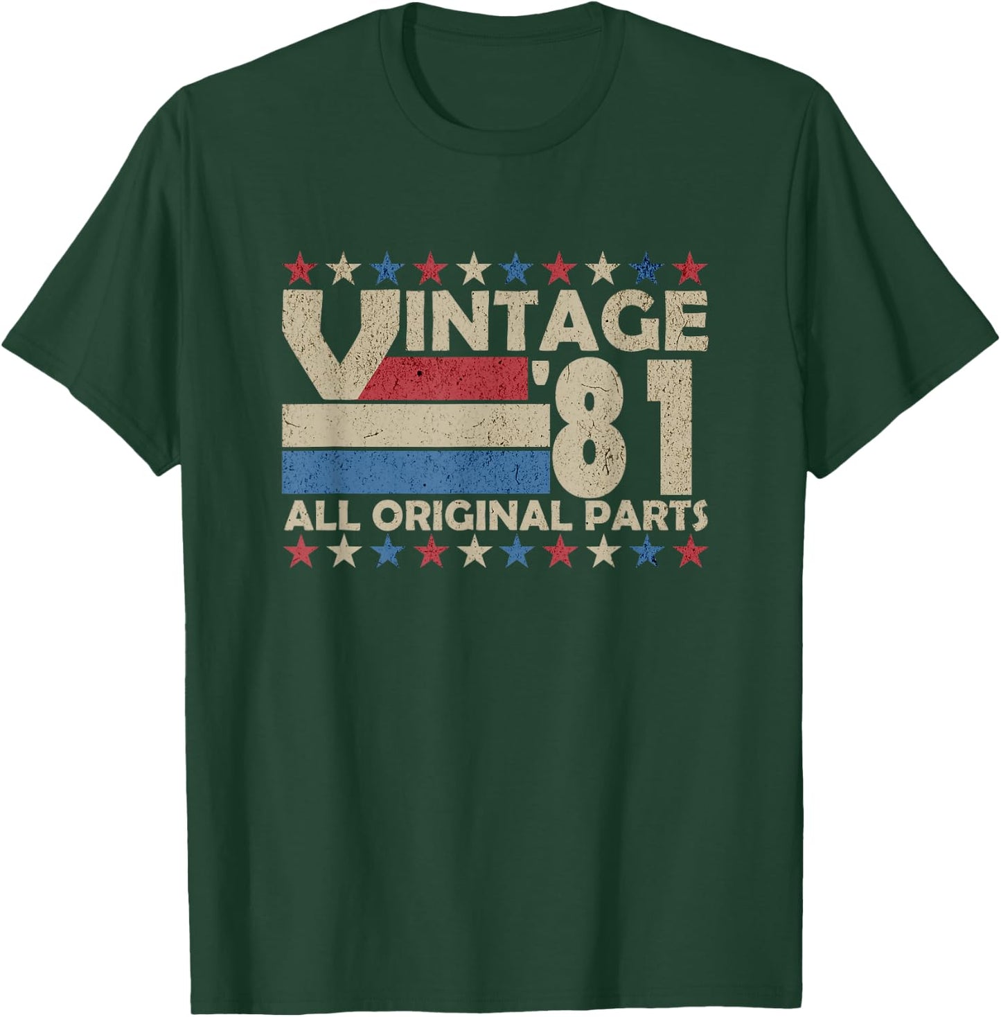 Vintage '81 All Original Parts Retro T-Shirt - T-Shirt | Forest