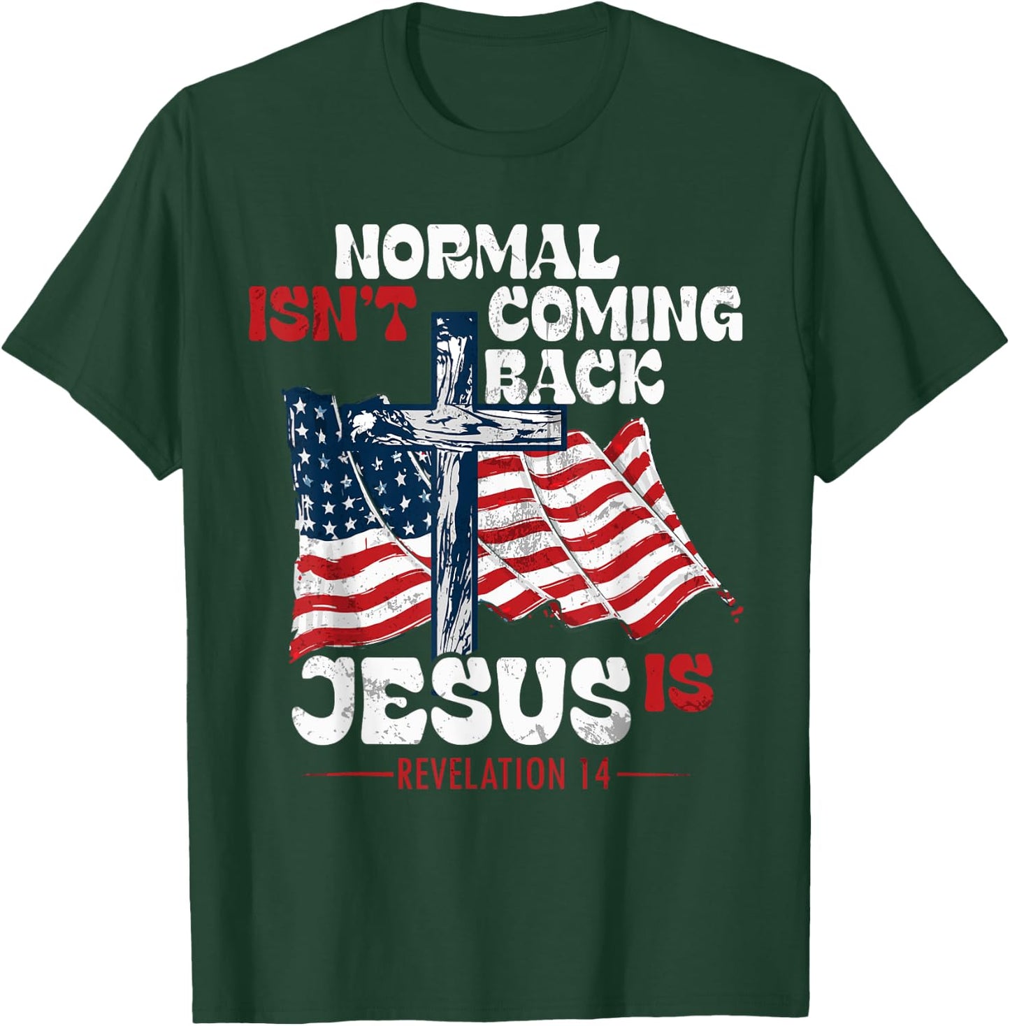 Modern Plus Normal Is not Coming Back Jesus Is Jesus Is Coming Back , Small T-Shirt - T-Shirt | Forest