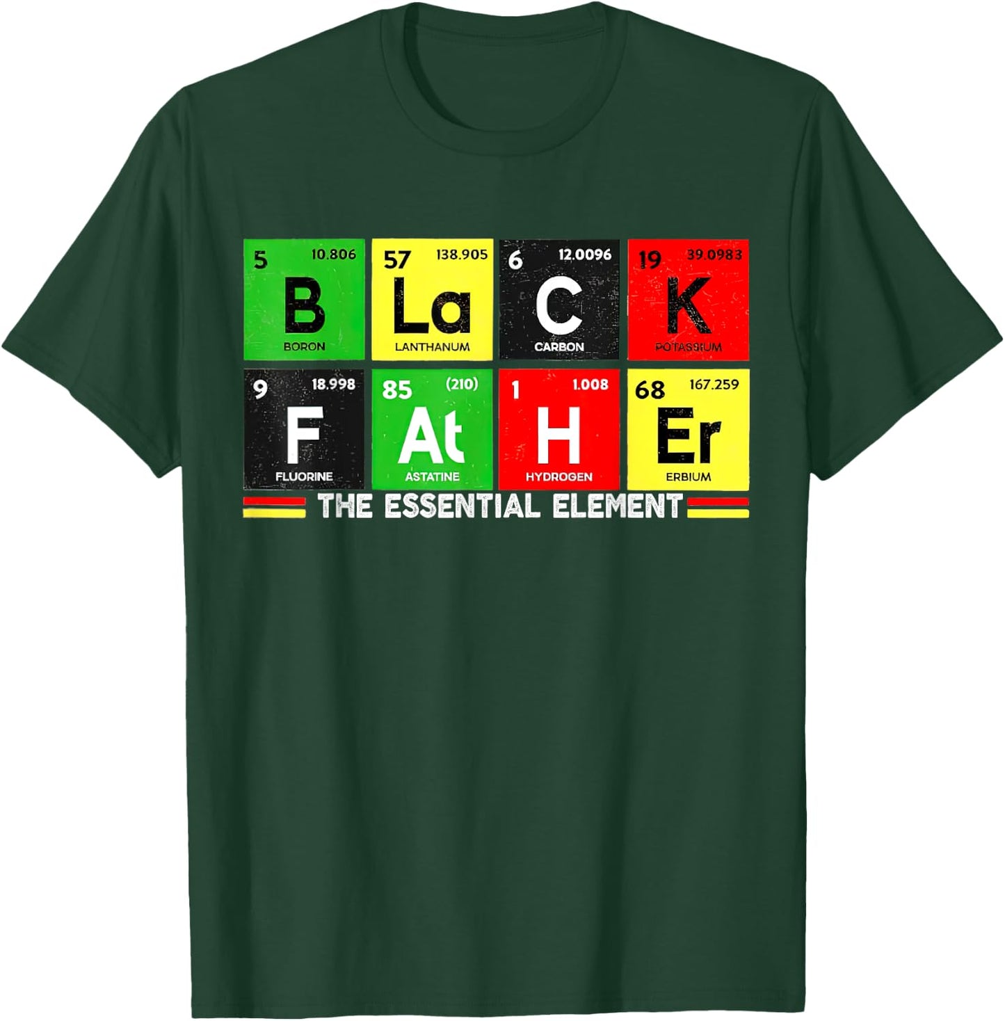 Black Father Essential Element Father's Day, Pride Black Dad T-Shirt - T-Shirt | Forest