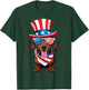 Dachshund Dog American Flag Glasses Hat 4th of July T-Shirt - T-Shirt | Forest