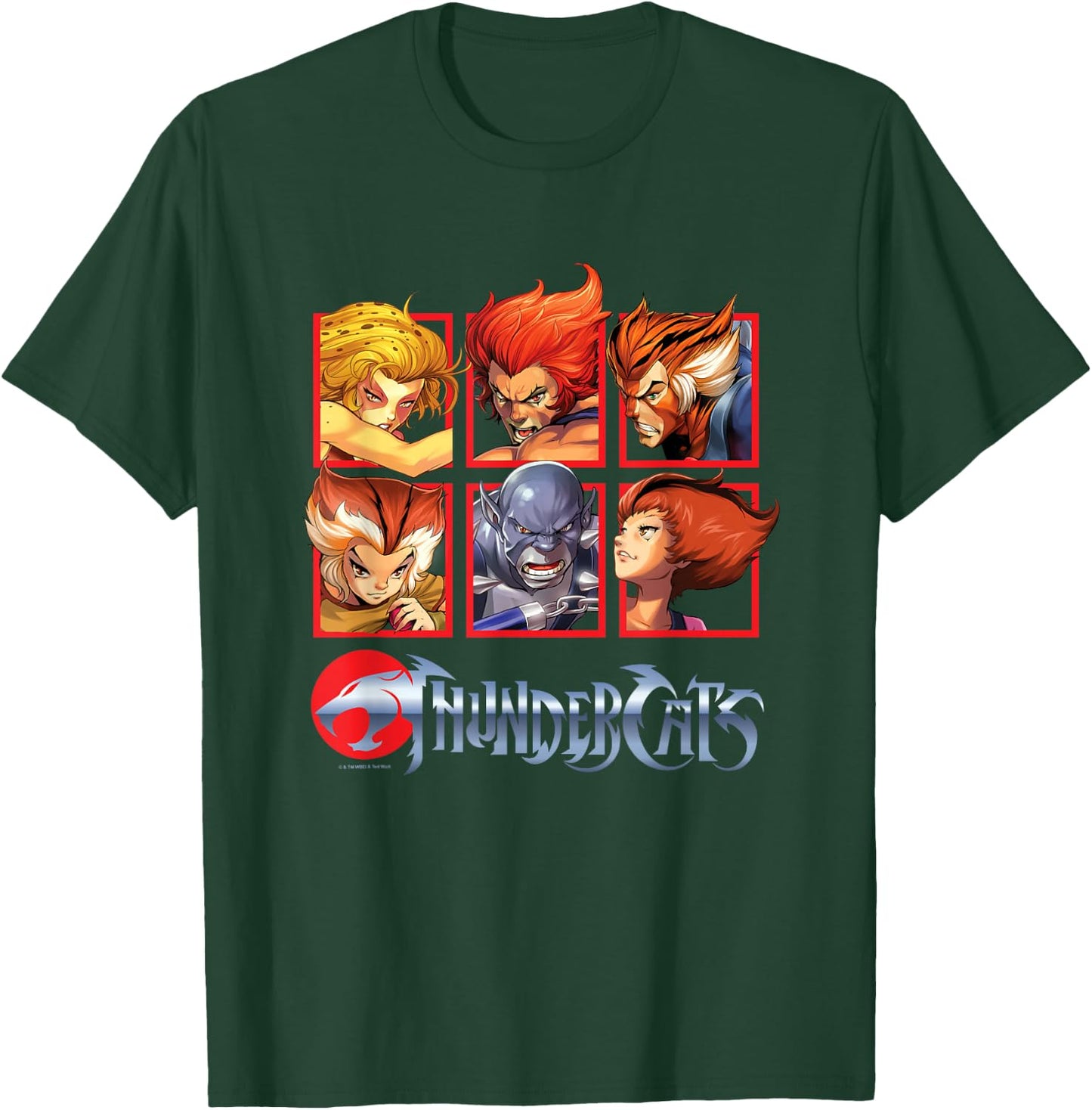 ThunderCats Bring The Thunder Iconic Characters Chest Panels T-Shirt - T-Shirt | Forest