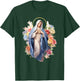 Blessed Mother Mary Mother of Jesus Roses Our Lady Catholic T-Shirt - T-Shirt | Forest