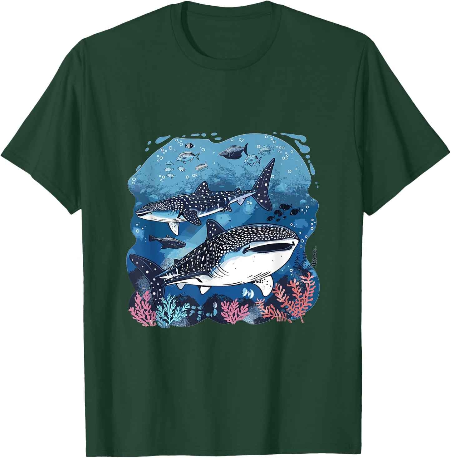 Whale Shark Sea Animal Graphic T-Shirt - T-Shirt | Forest