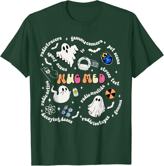 Halloween Ghost Spooky Nuc Med Nuclear Medicine Radiology T-Shirt - T-Shirt | Forest