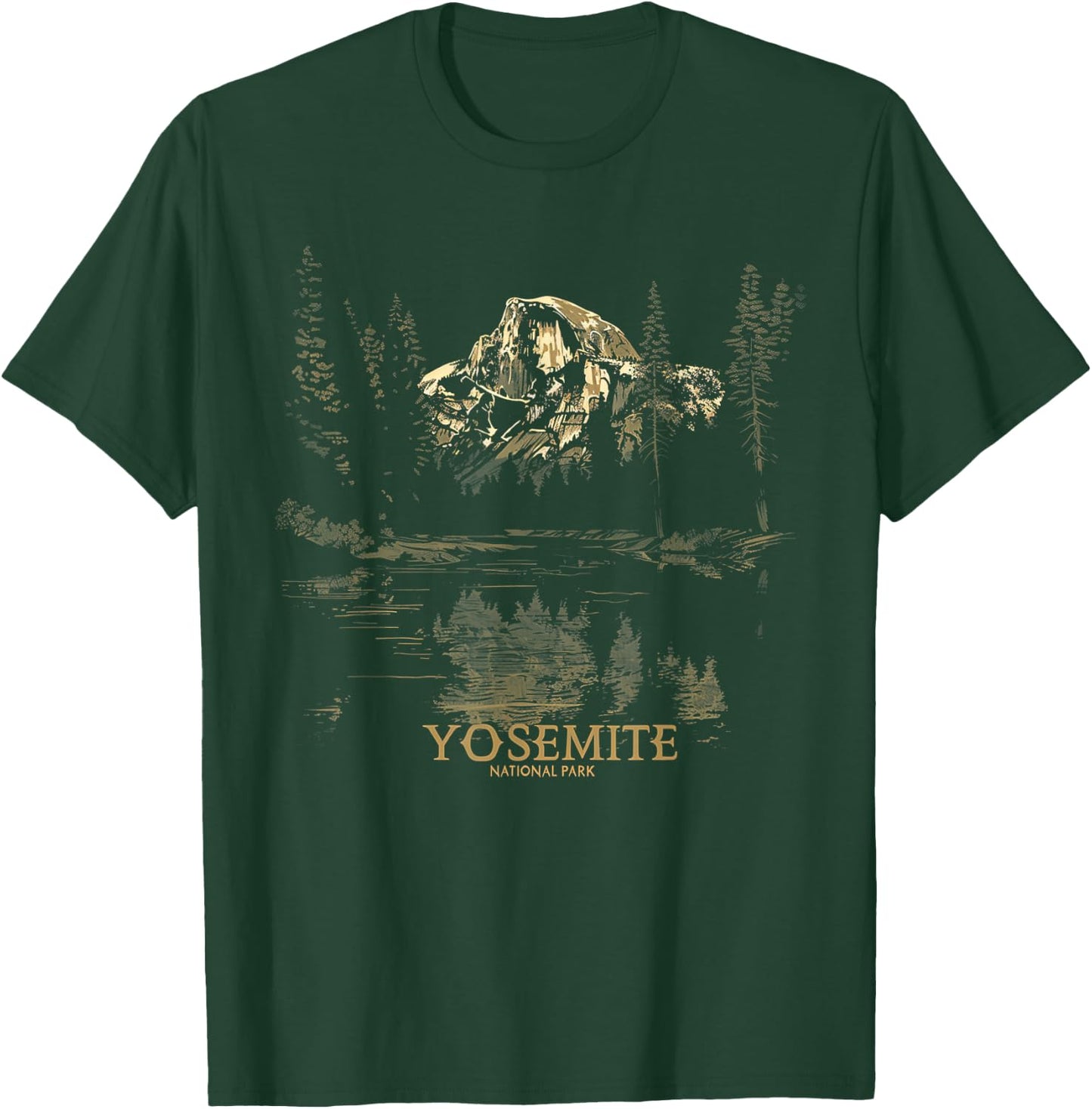 Yosemite - US National Park Vintage Men Women Kids Retro T-Shirt - T-Shirt | Forest