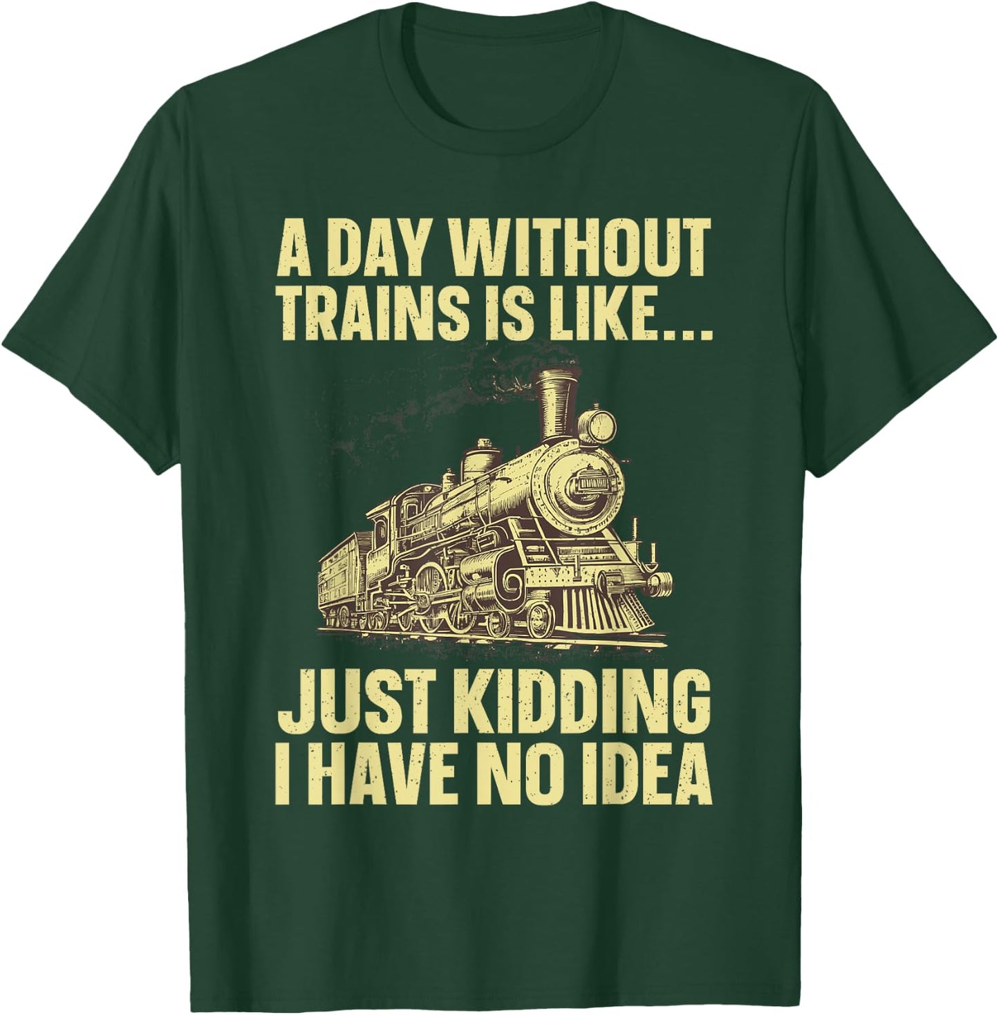 Best Train Art Women Railroad Steam Train Lovers T-Shirt - T-Shirt | Forest